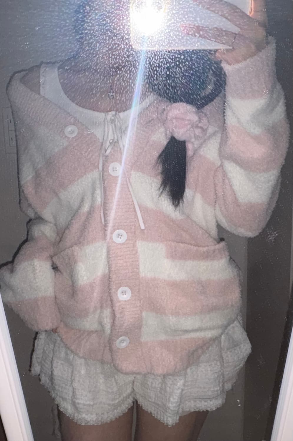 젤피맛 히메갸루 딸기 우유색 뽀글이 룸웨어 가디건 ) 리즈리사 히메갸루 상품이미지3