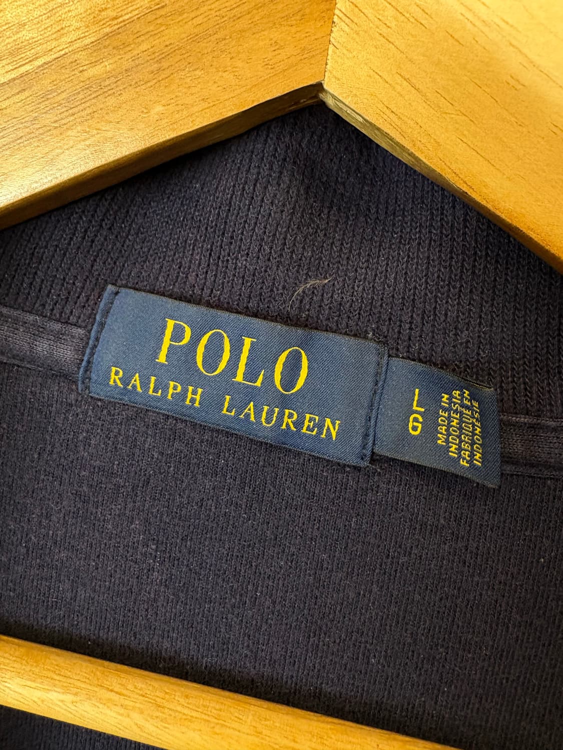 폴로랄프로렌 네이비 코튼 니트 반집업 상품이미지5