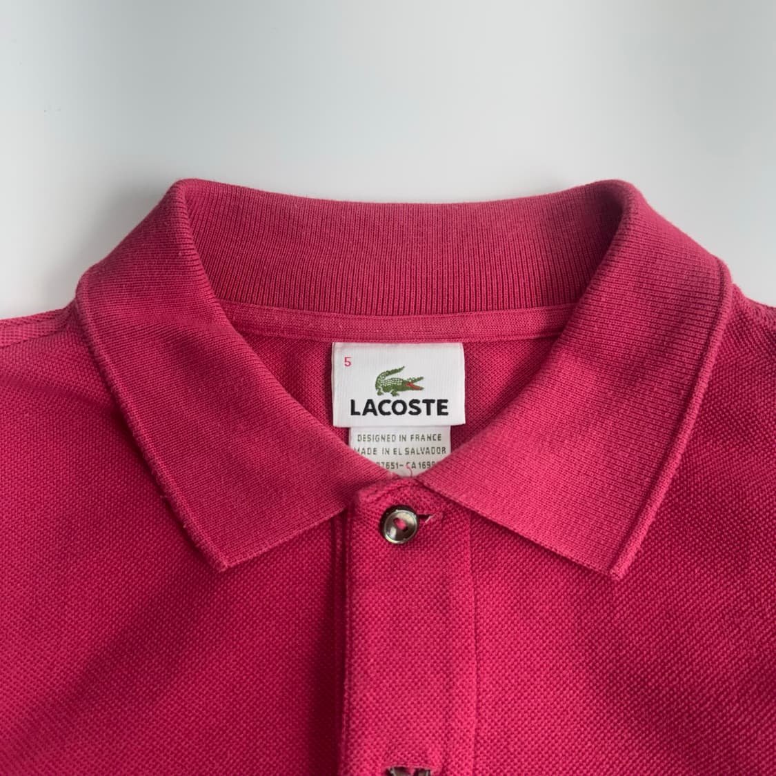 Lacoste 라코스테 스몰로고 핫핑크 반팔 카라티  상품이미지5