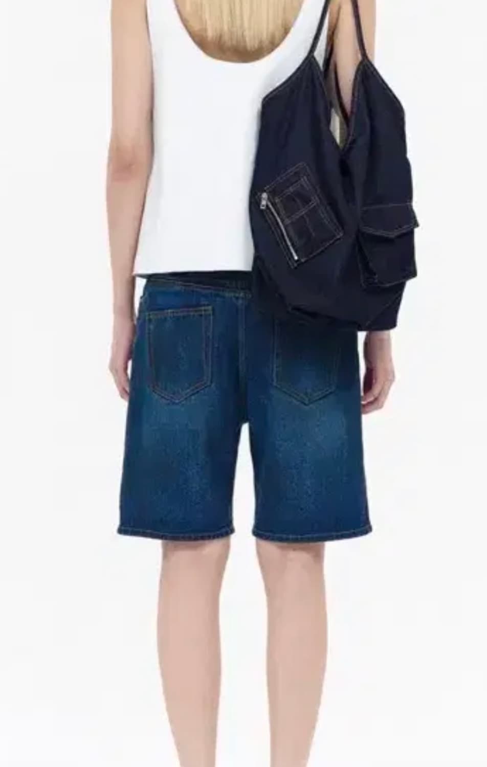 웰던 데님 포켓 터치 백 상품이미지4