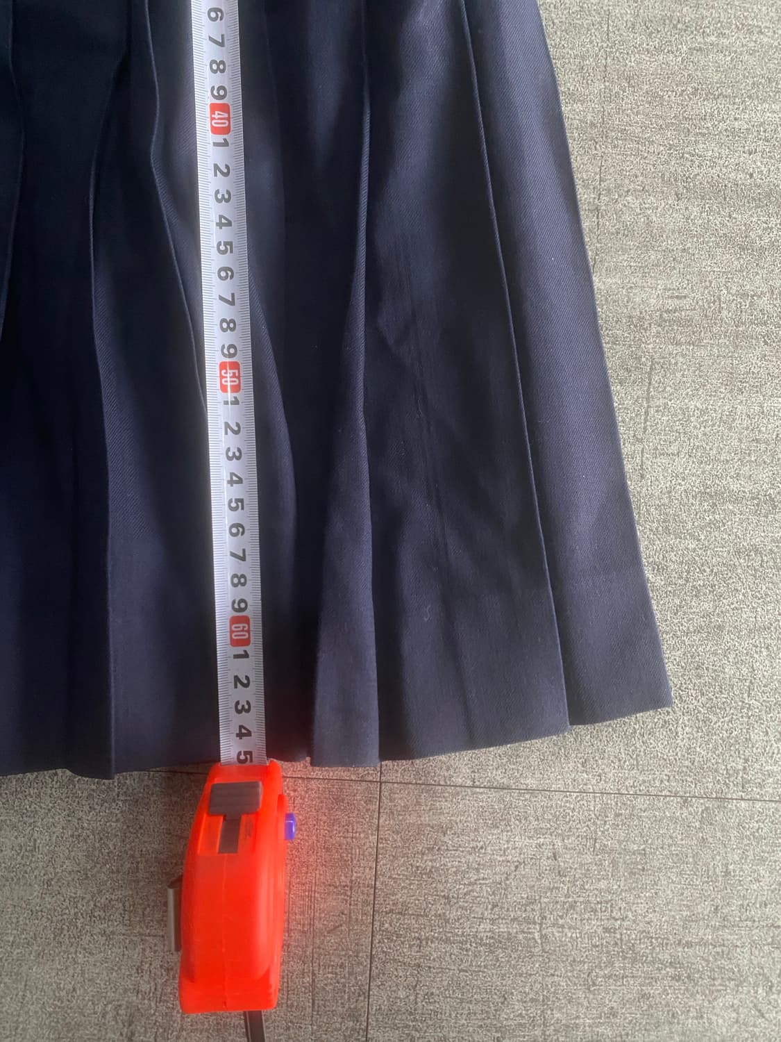 일본빈티지 Nikke 하구미모리걸 바선생 플리츠미디스커트 네이비 상품이미지3