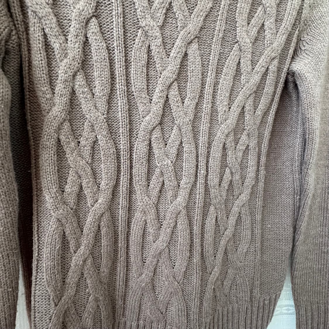 유니클로 베이지브라운 케이블 니트 S 상품이미지8