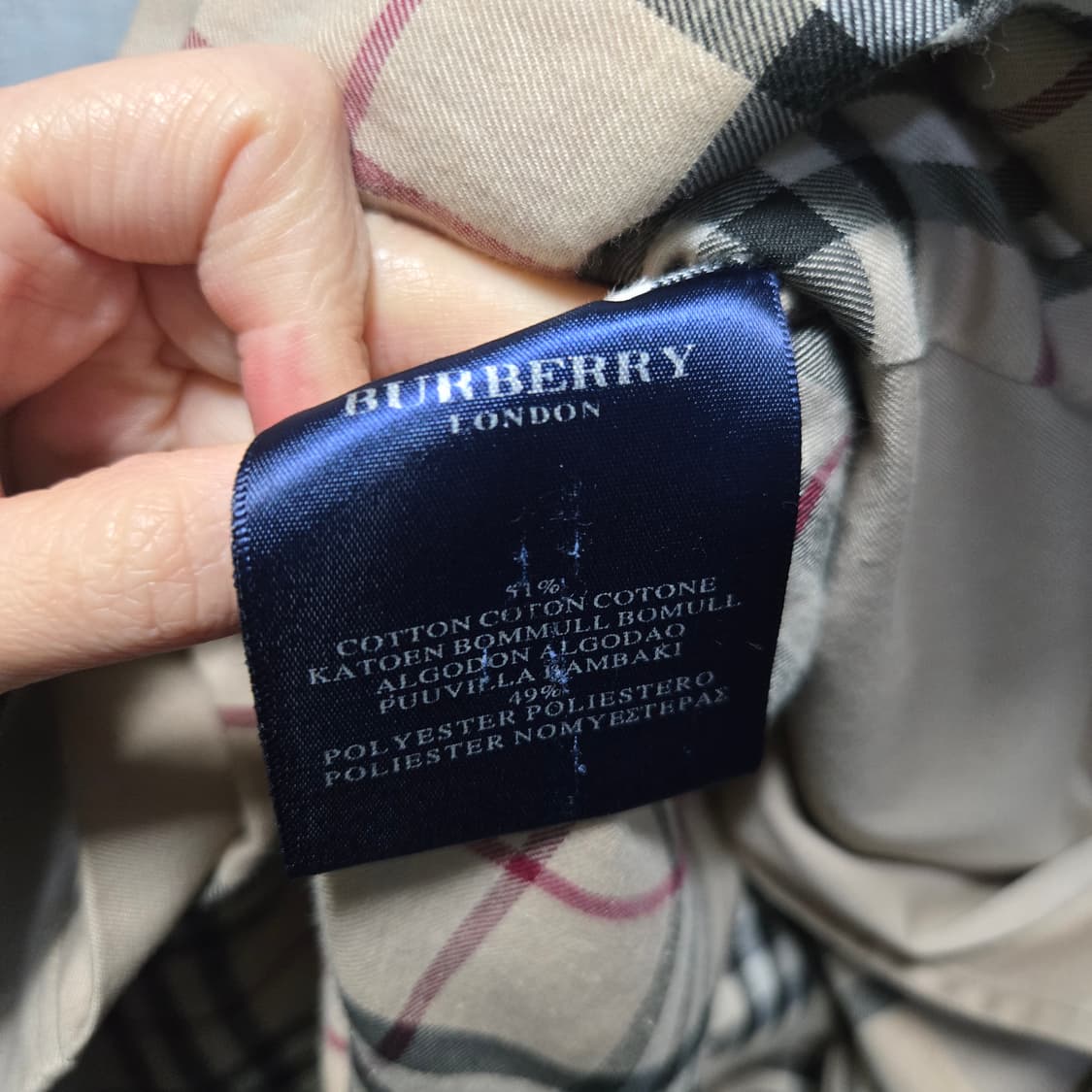 버버리런던 여성 베이지 코튼 트렌치코트 상품이미지6