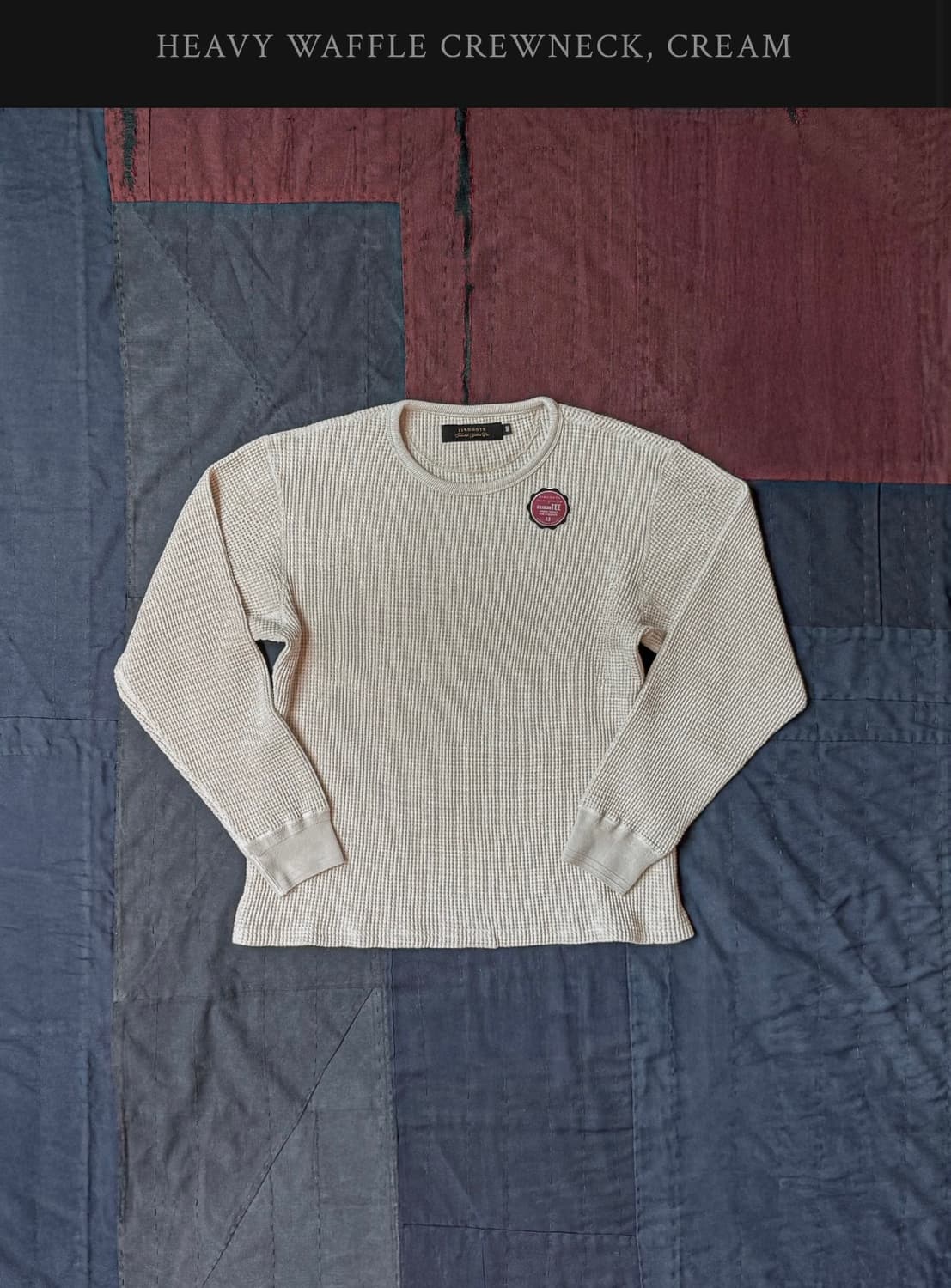 버드노트 헤비 와플 크루넥 상품이미지1