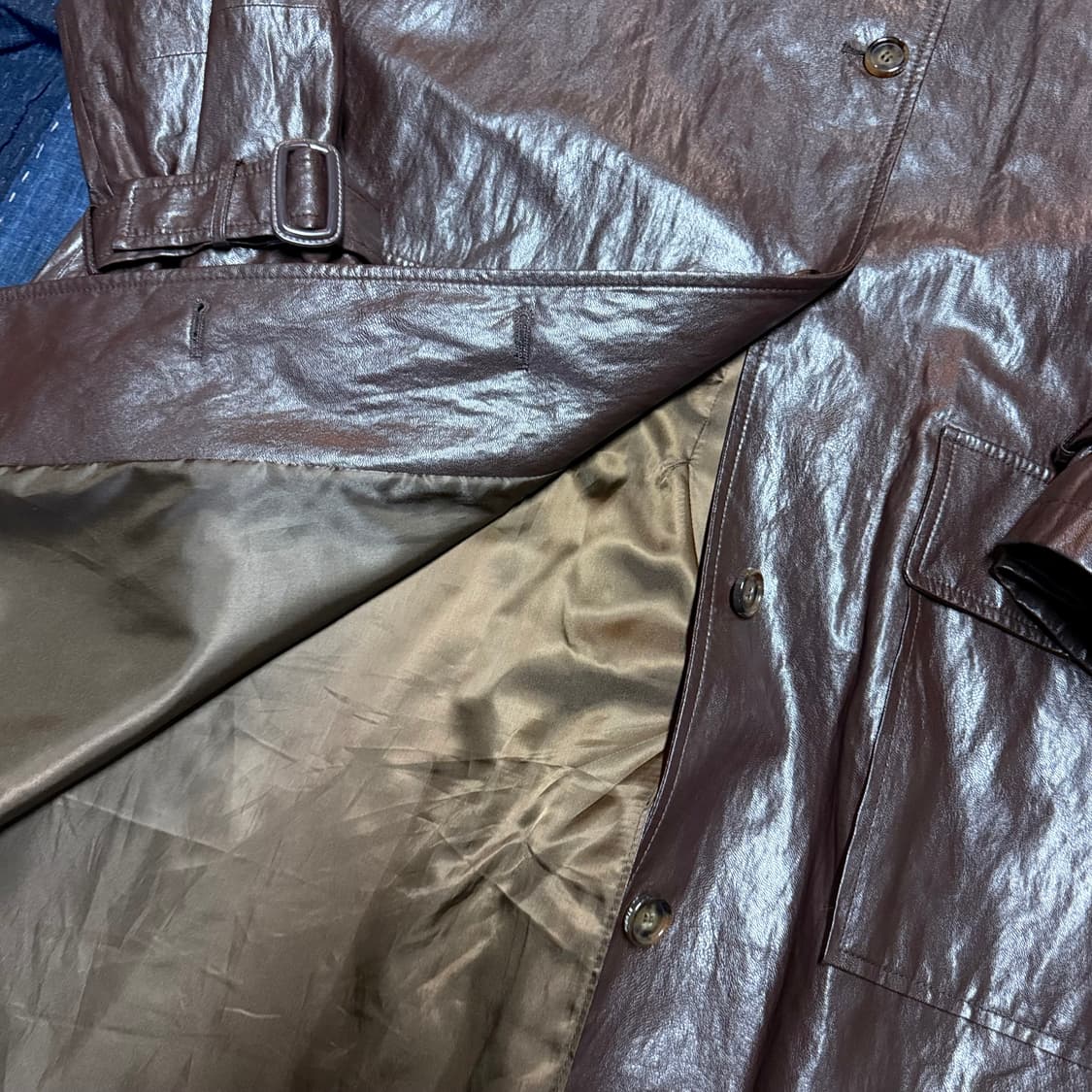 스튜디오 톰보이 PU 레더 싱글코트 F 상품이미지5