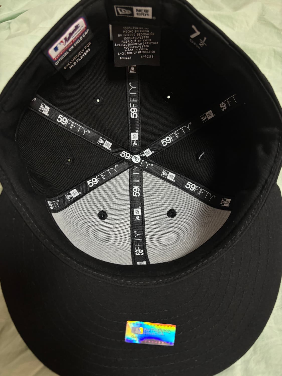 뉴에라 MLB 어센틱 시카고 화이트 삭스 게임 캡 블랙 59.6cm 상품이미지3