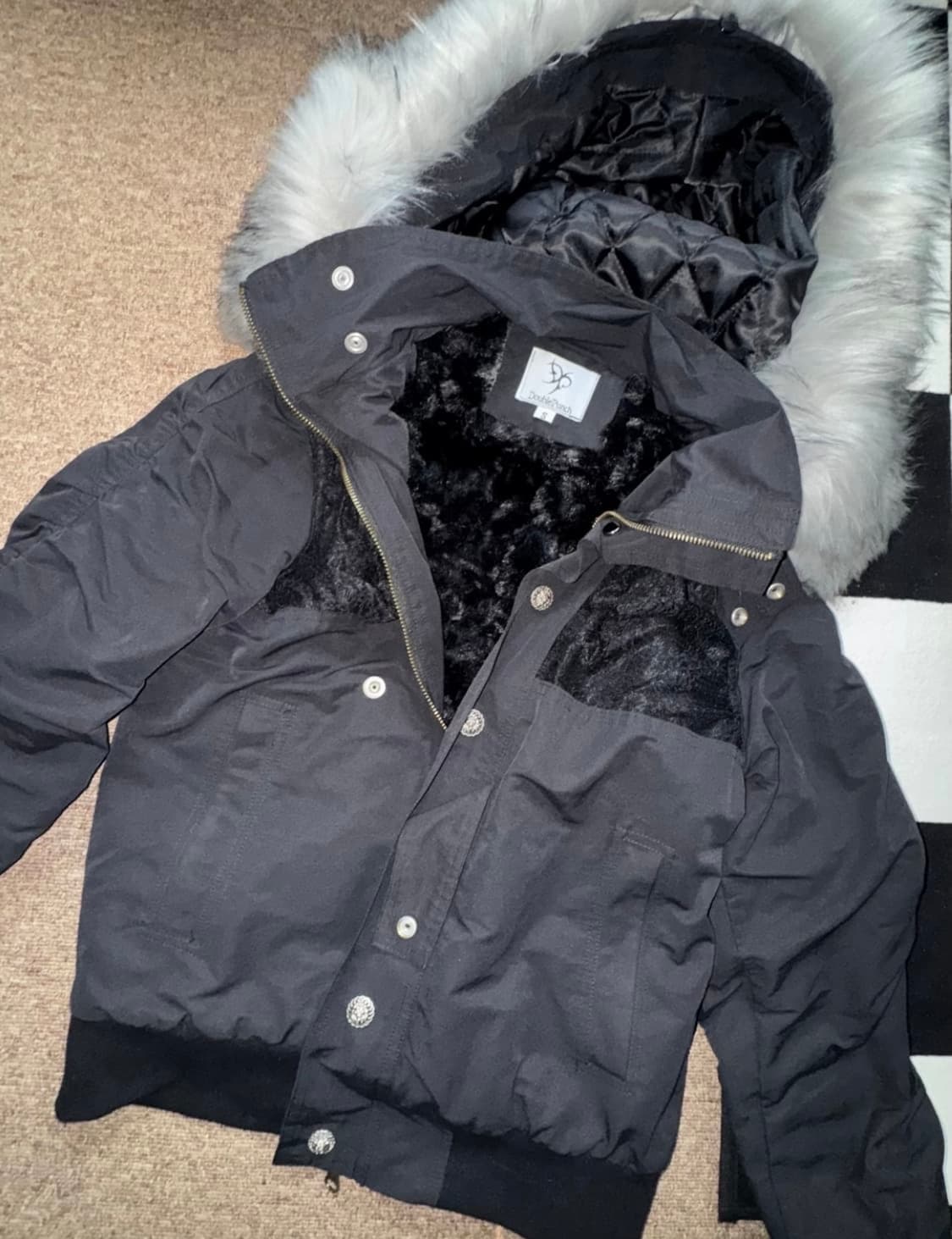 Double Punch 퍼 트리밍 봄버자켓 s 상품이미지2