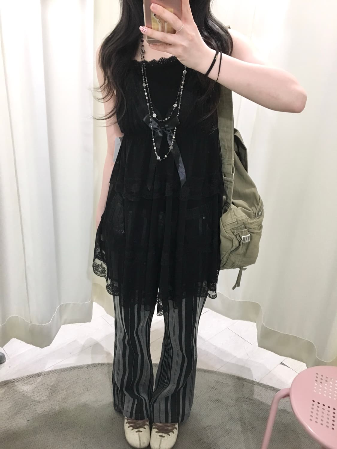 stripe y2k pants 상품이미지2