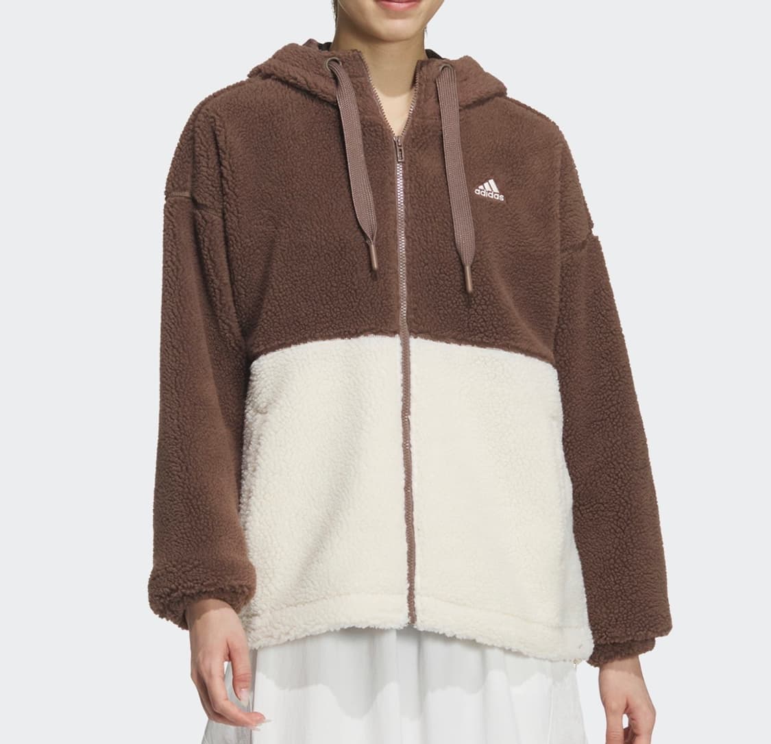 아디다스 보아 루즈핏 풀집업 후드 자켓 브라운 M 상품이미지1