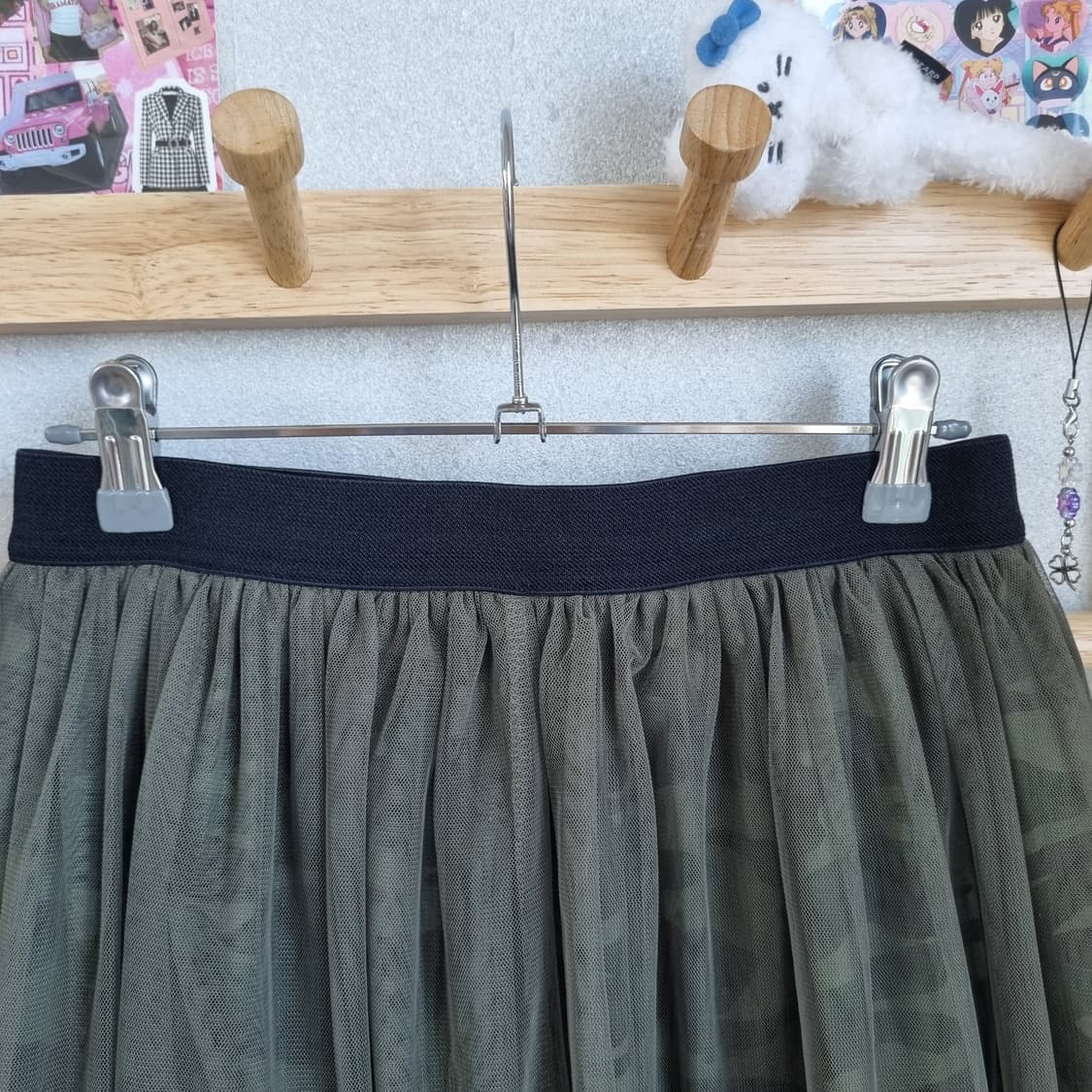JPN Olive Tulle Layer Skirt 상품이미지2
