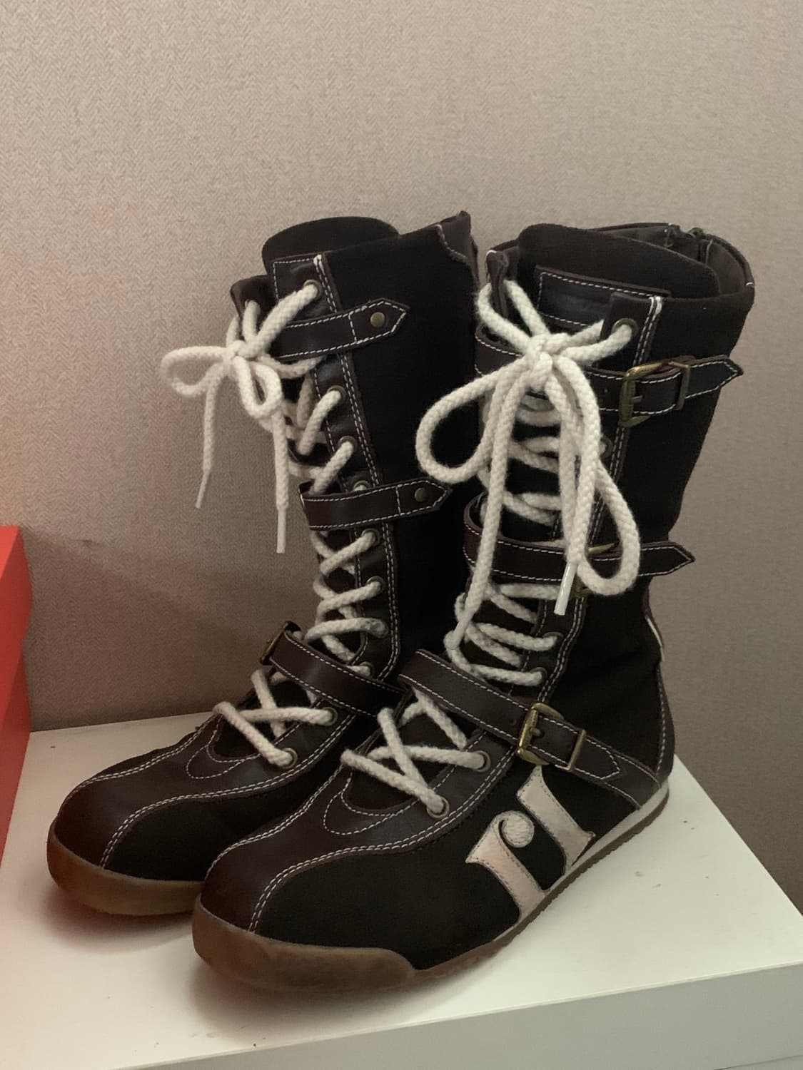 moromoro 스니커부츠 브라운 상품이미지1