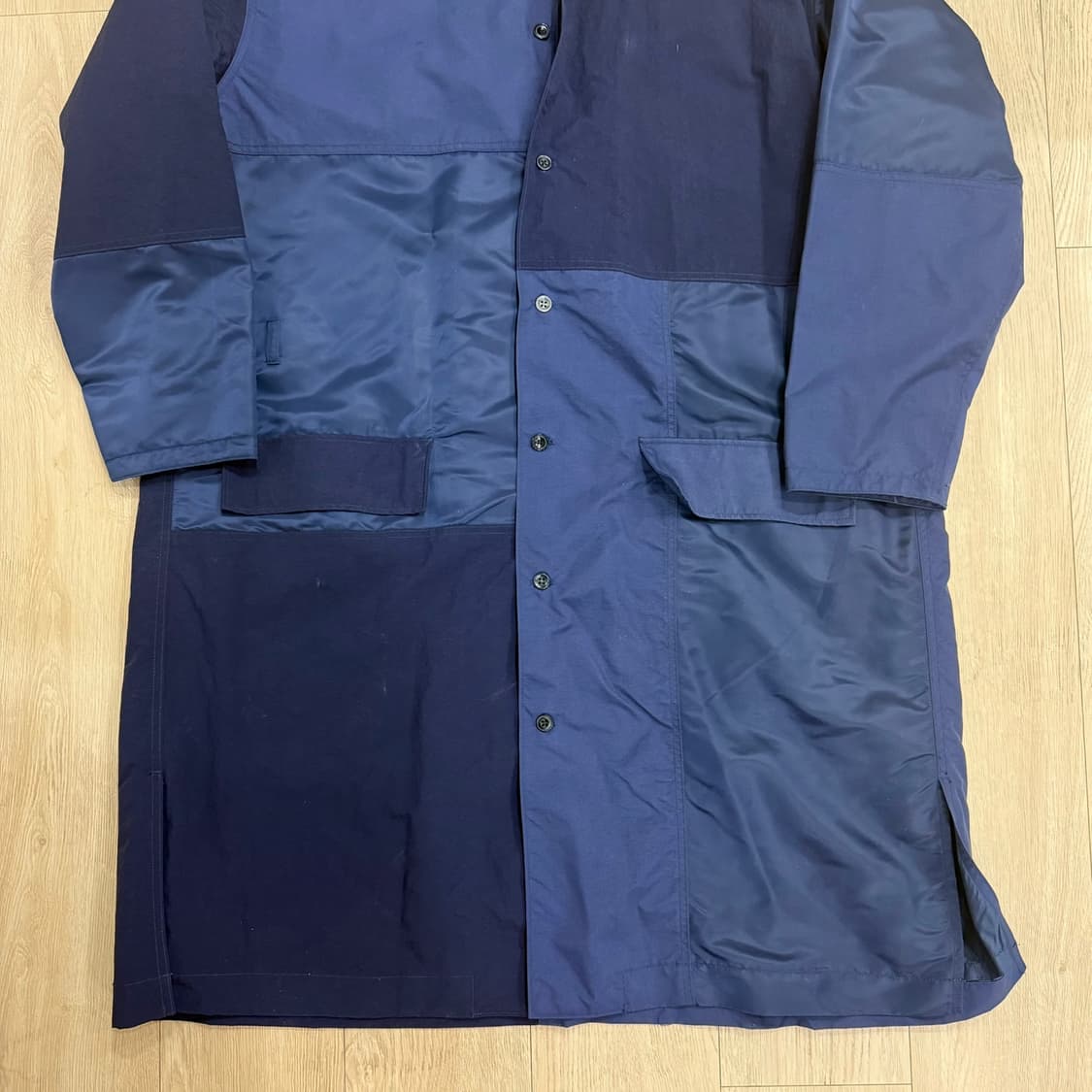 FDMTL 패치워크 코트 나일론 믹스 펀드멘탈 롱코트 일본 상품이미지4