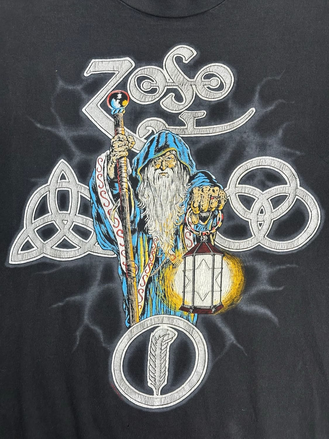 1993‘ 레드제플린 Zoso Wizard 티셔츠 XL 상품이미지3