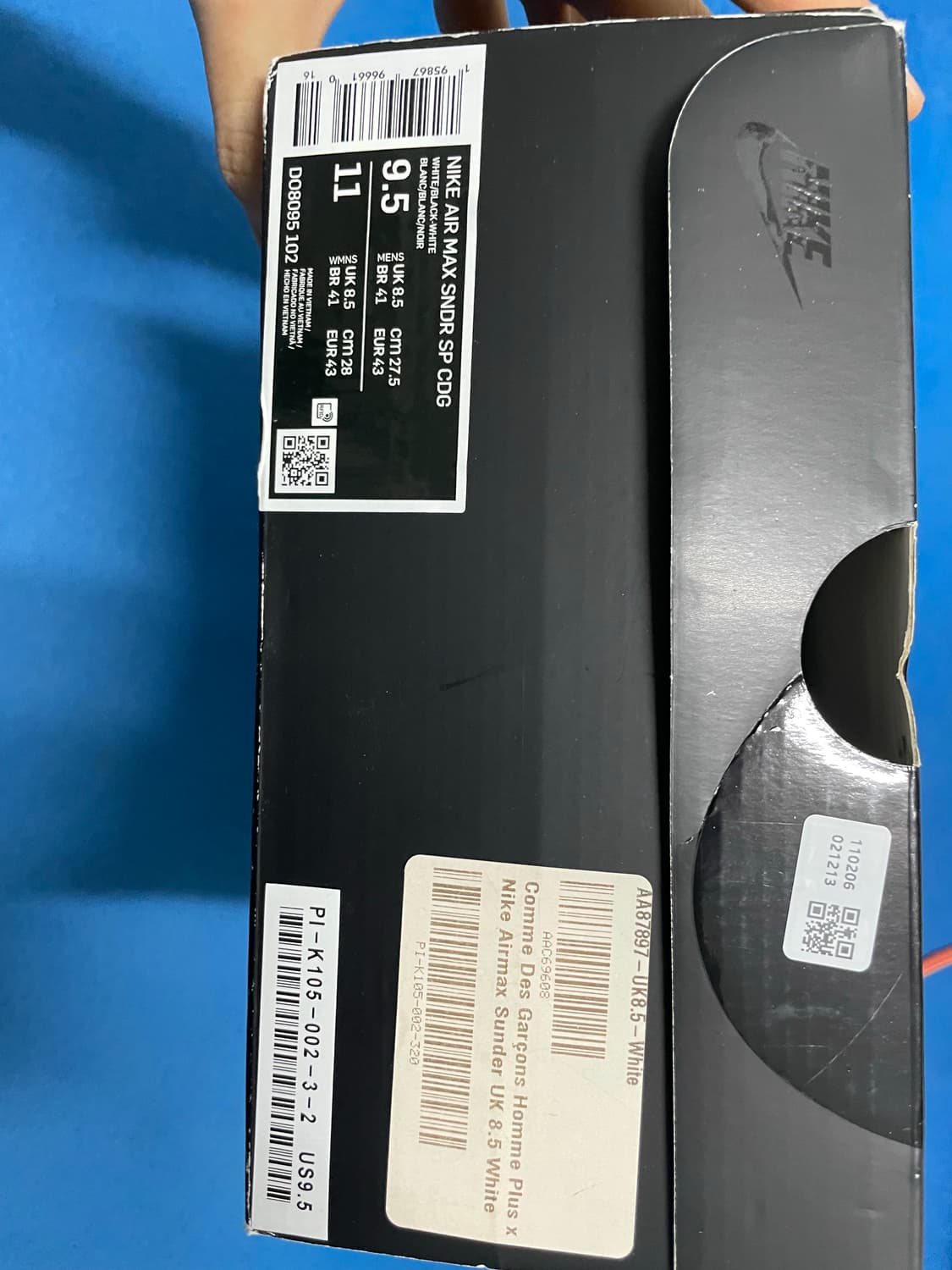 나이키 꼼데가르송 옴므 에어맥스 선더 SP 화이트 상품이미지7