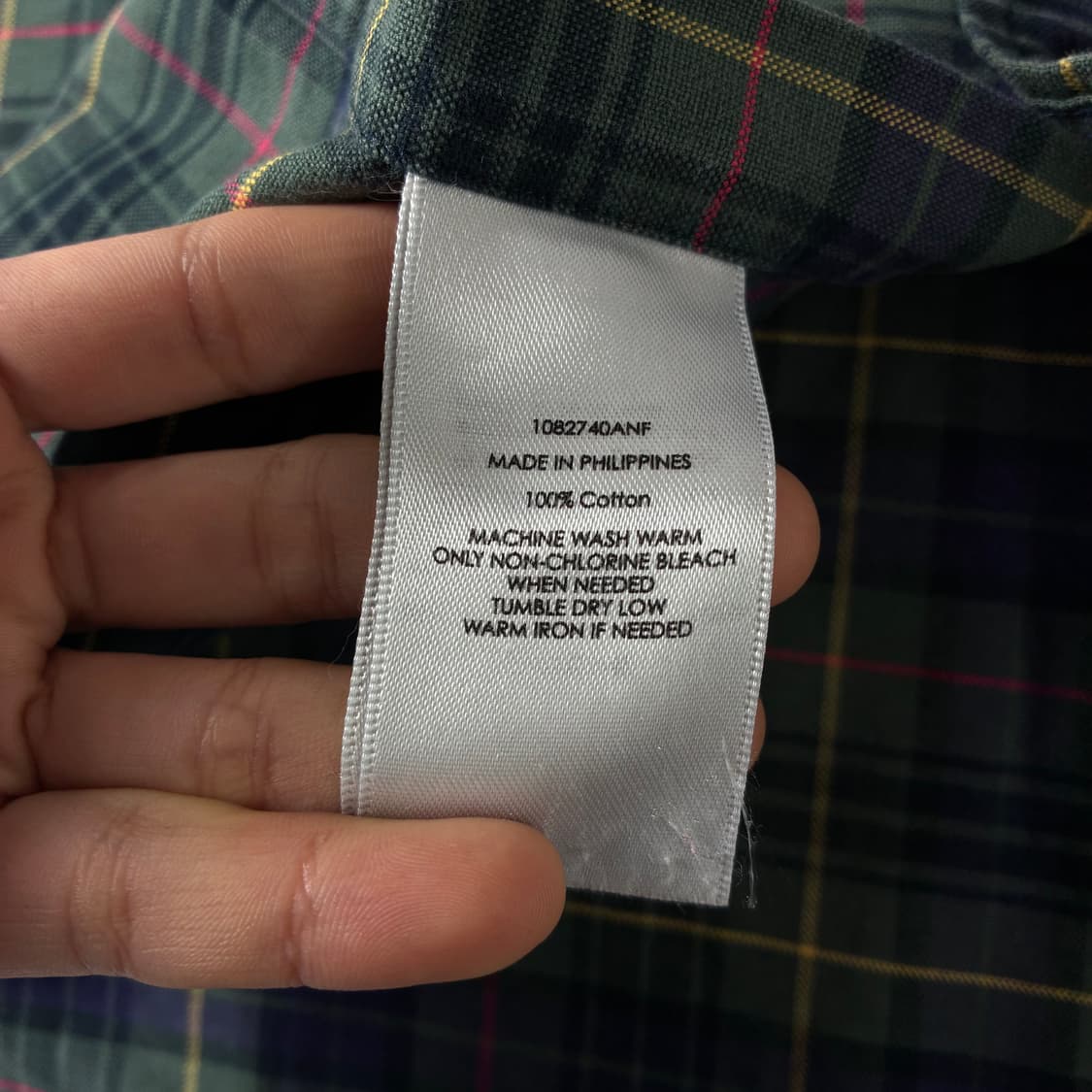 Polo  폴로 랄프로렌 자수 코튼 그린 타탄체크 셔츠 상품이미지5