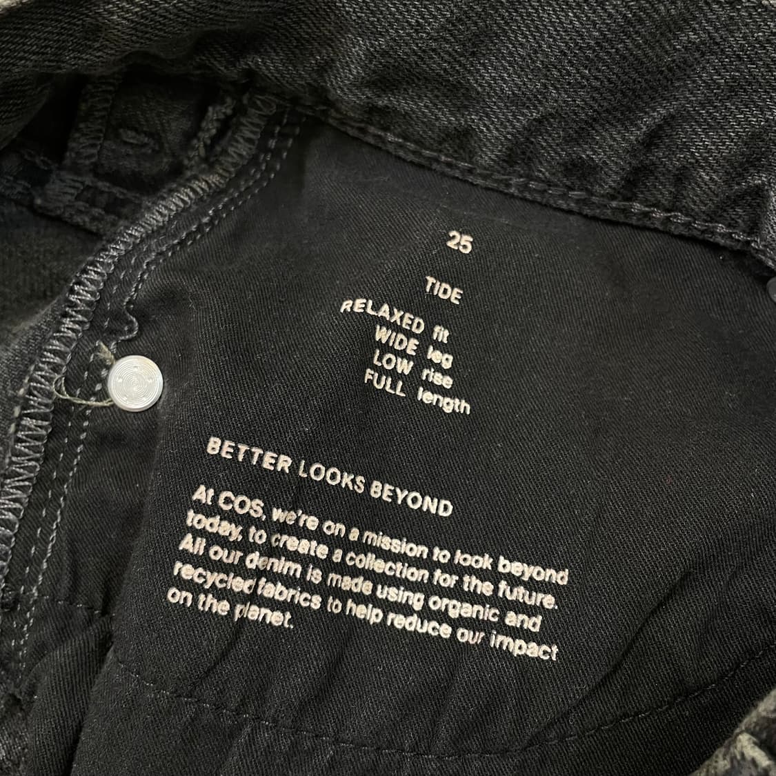 cos 코스 와이드핏 블랙 워싱 데님 25 상품이미지3