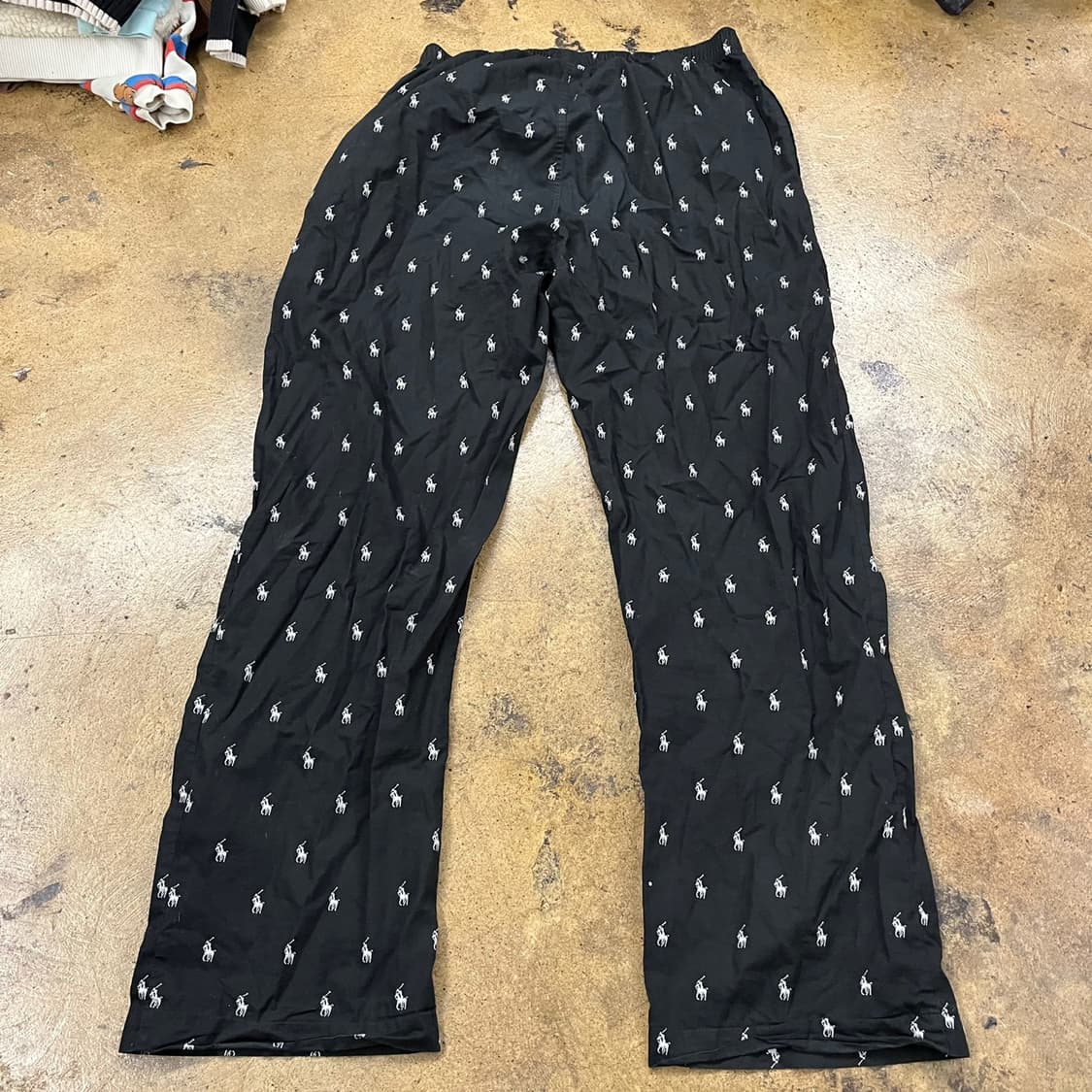 [정품/ M] 폴로 랄프로렌 올오버 포니 파자마 팬츠 블랙 b10 상품이미지2