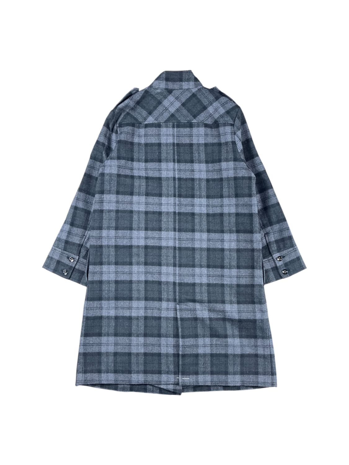 Vintage 체크패턴 하이넥 코트  상품이미지3