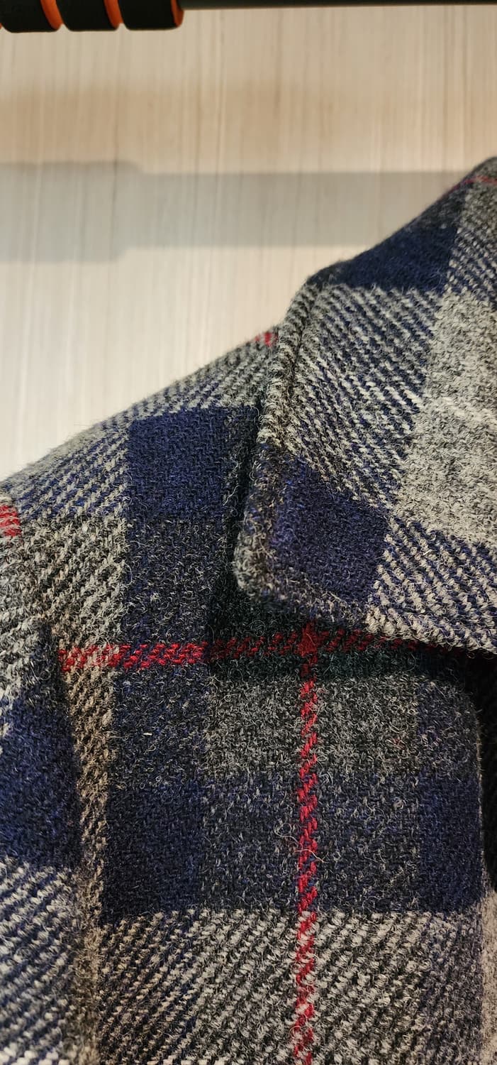 모옌 해리스트위드 체크 코트 상품이미지8