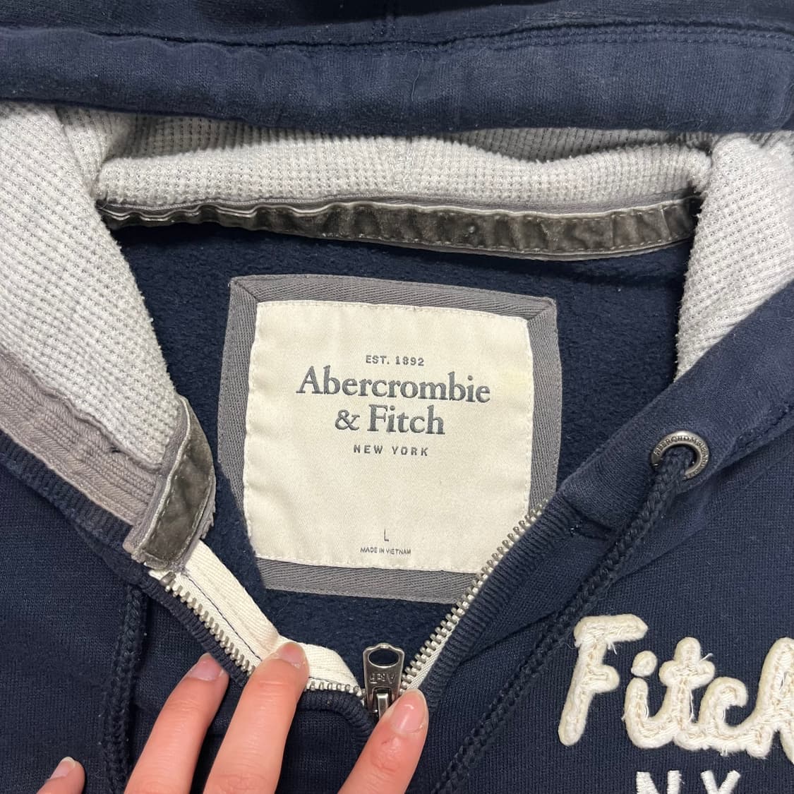 Abercrombie navy zip-up hoodie 상품이미지6