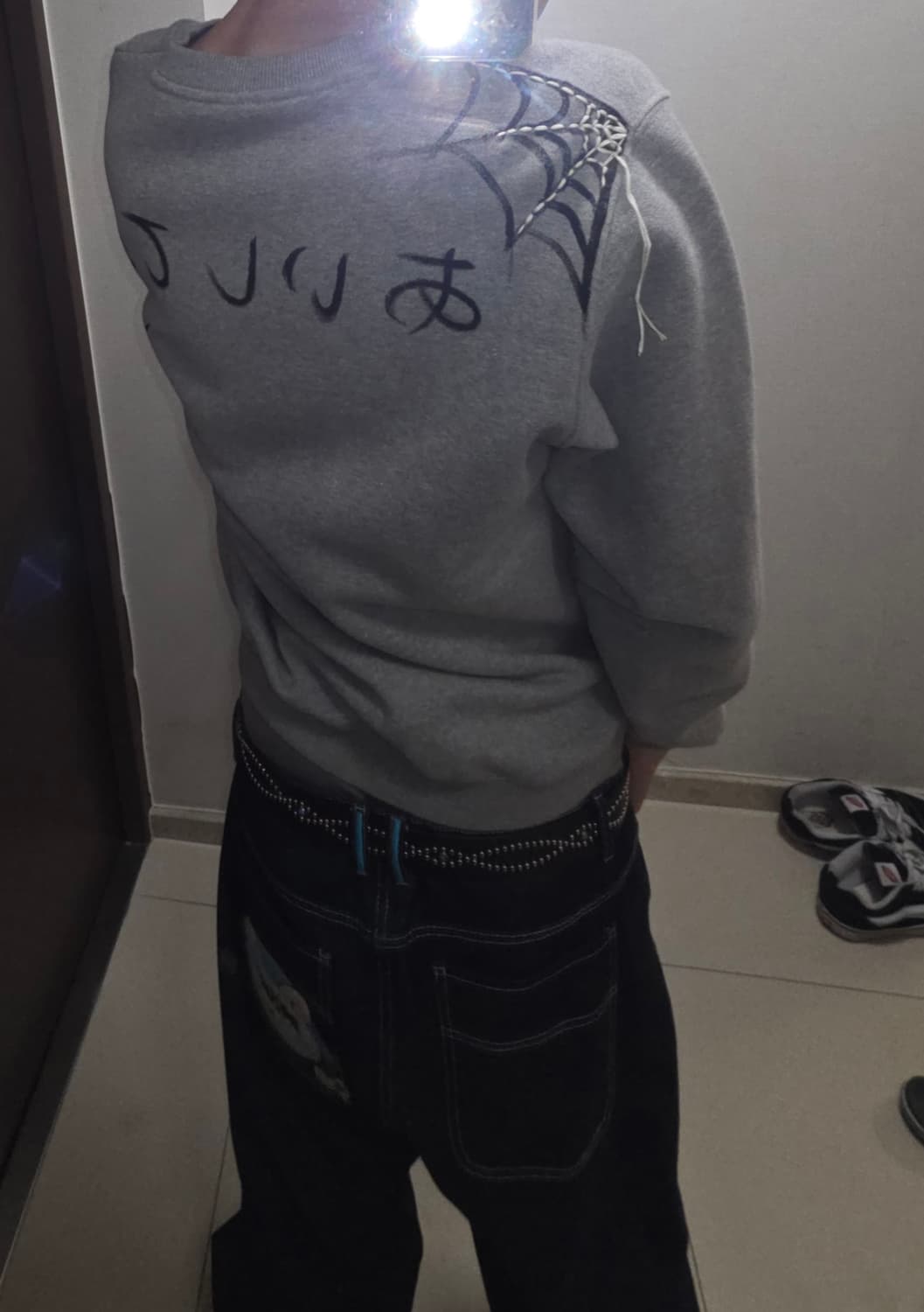 일본어 거미줄 커스텀 맨투맨 상품이미지2