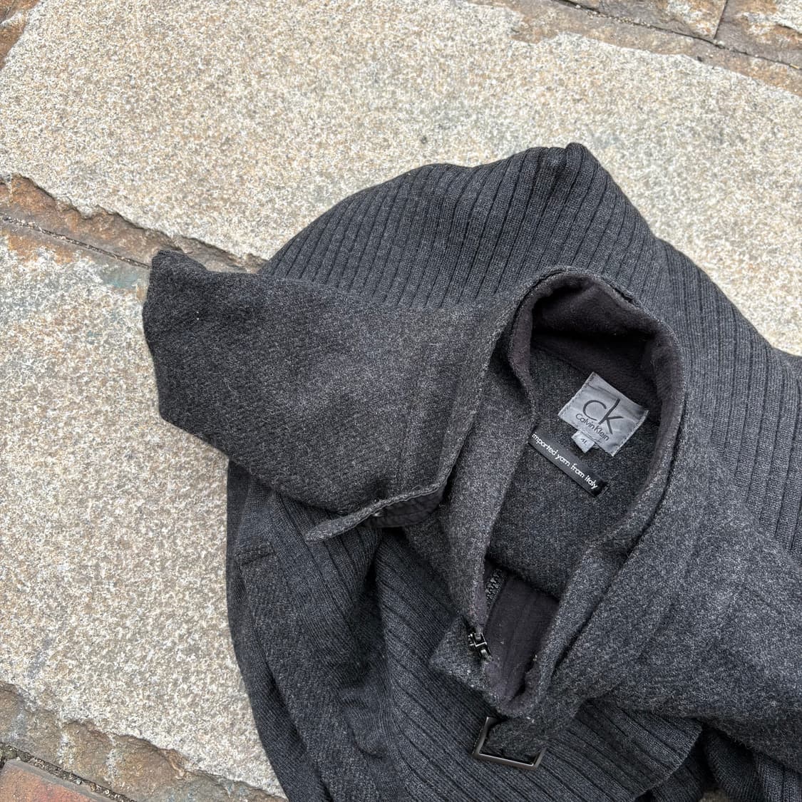 캘빈클라인 하이넥 버클 집업 니트 상품이미지7