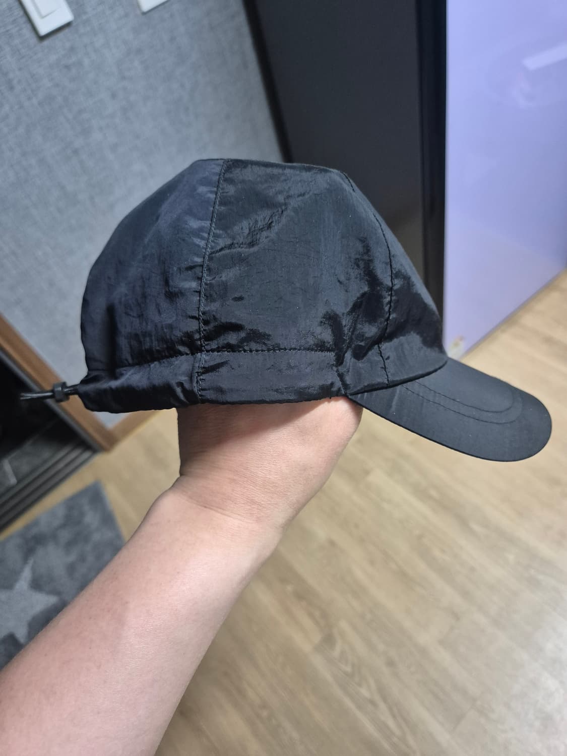 [XL]24FW 스톤아일랜드 나일론 볼캡 블랙 검정 상품이미지3