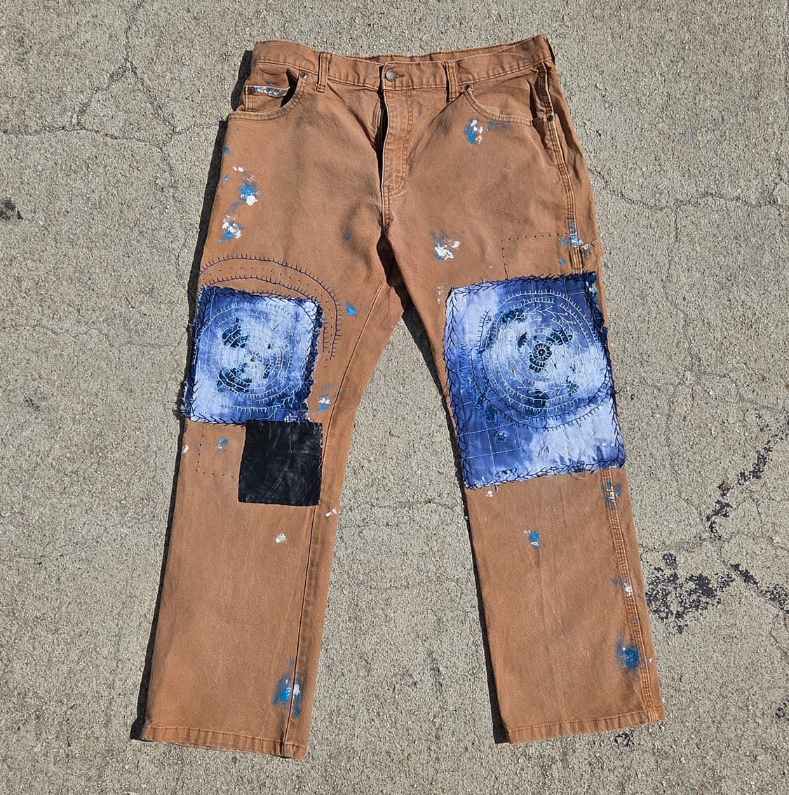 S.O/ 패치워크, 자수 커스텀 팬츠 상품이미지1