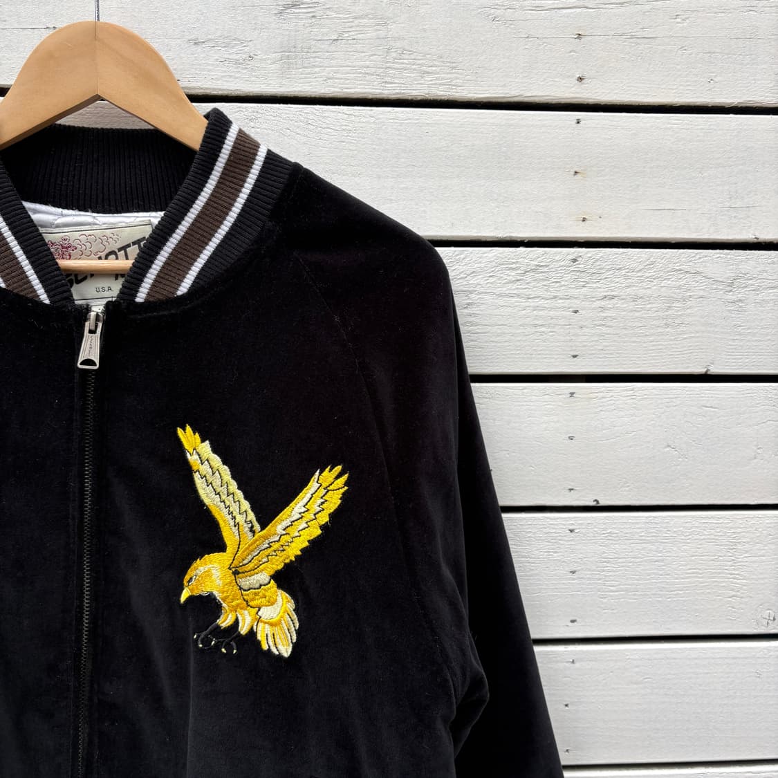 Schott 쇼트 수베니어 벨벳 스카잔 자켓 상품이미지5