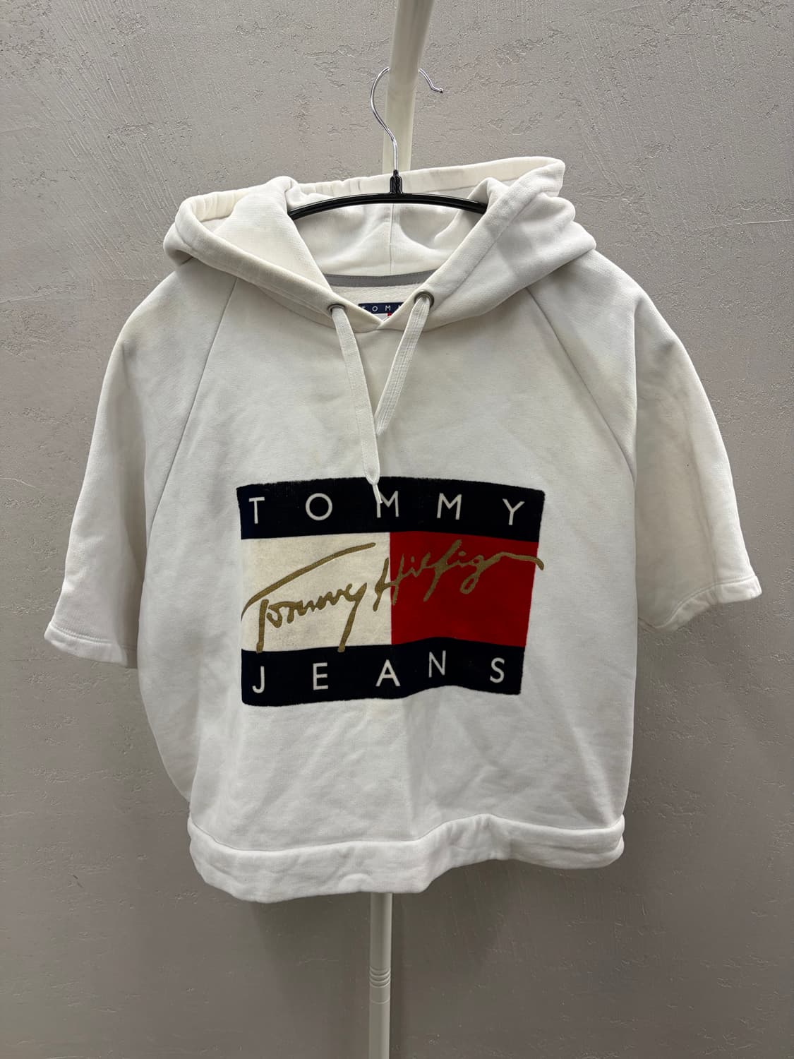 타미진스 흰색 반팔 후드티 S 상품이미지2