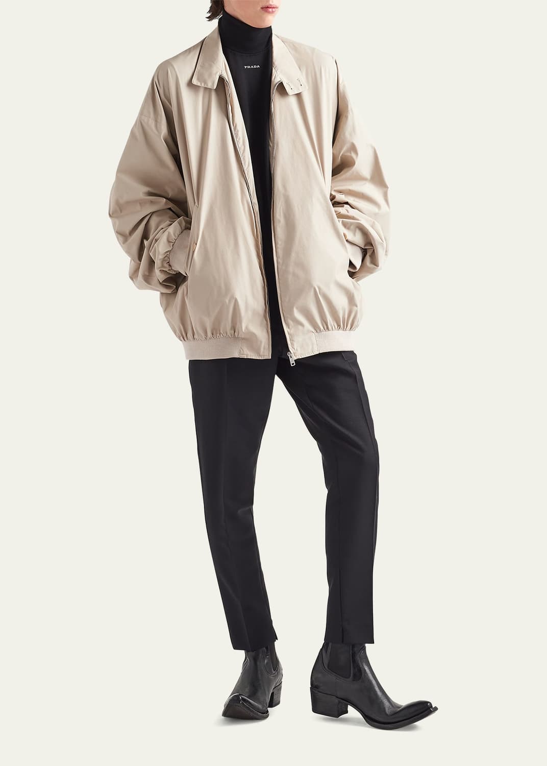 프라다 파나마 블루종 자켓 M 상품이미지5