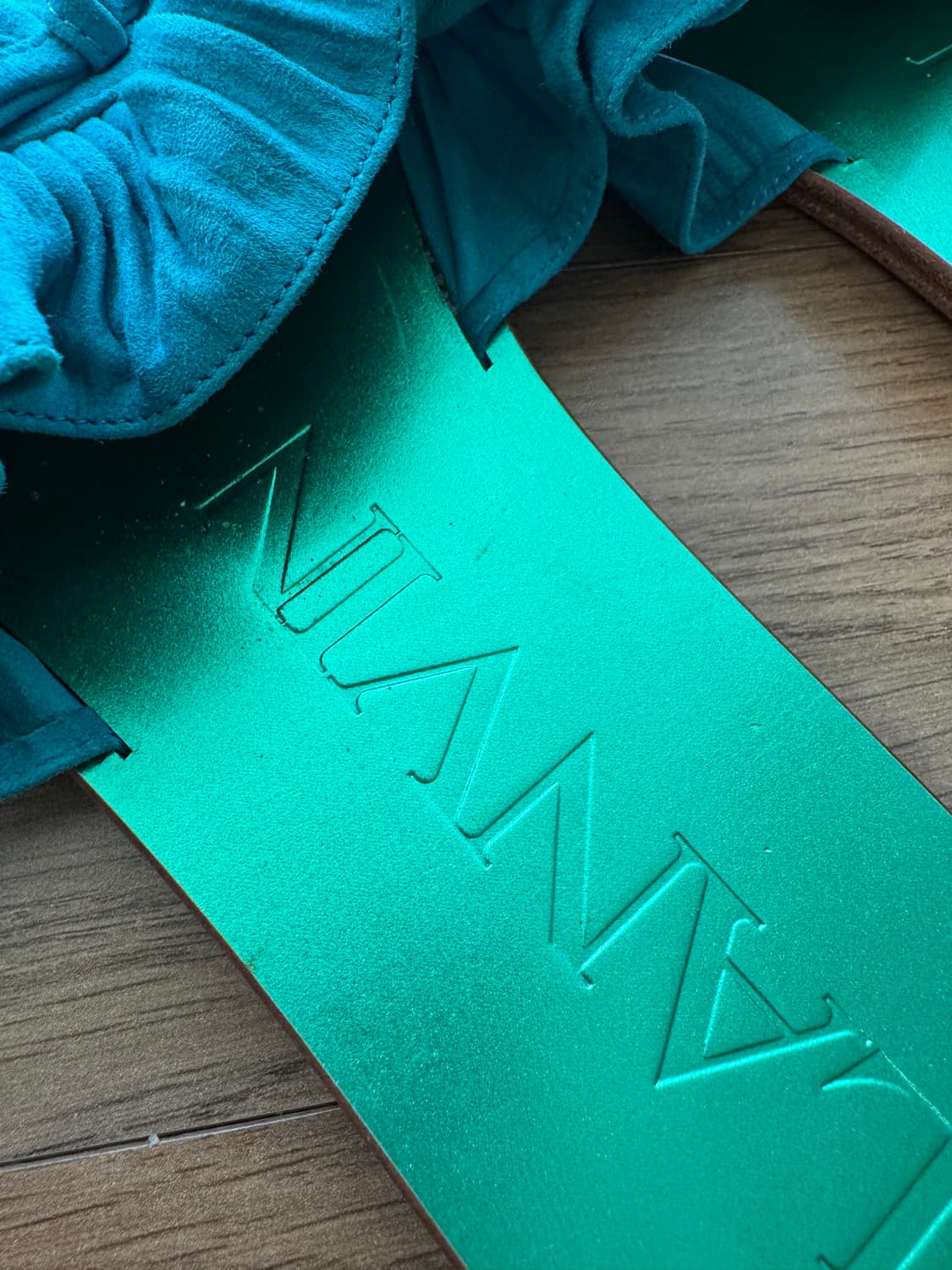 [LANVIN] 랑방 여성 리본 슬리퍼 에메랄드 38 상품이미지5