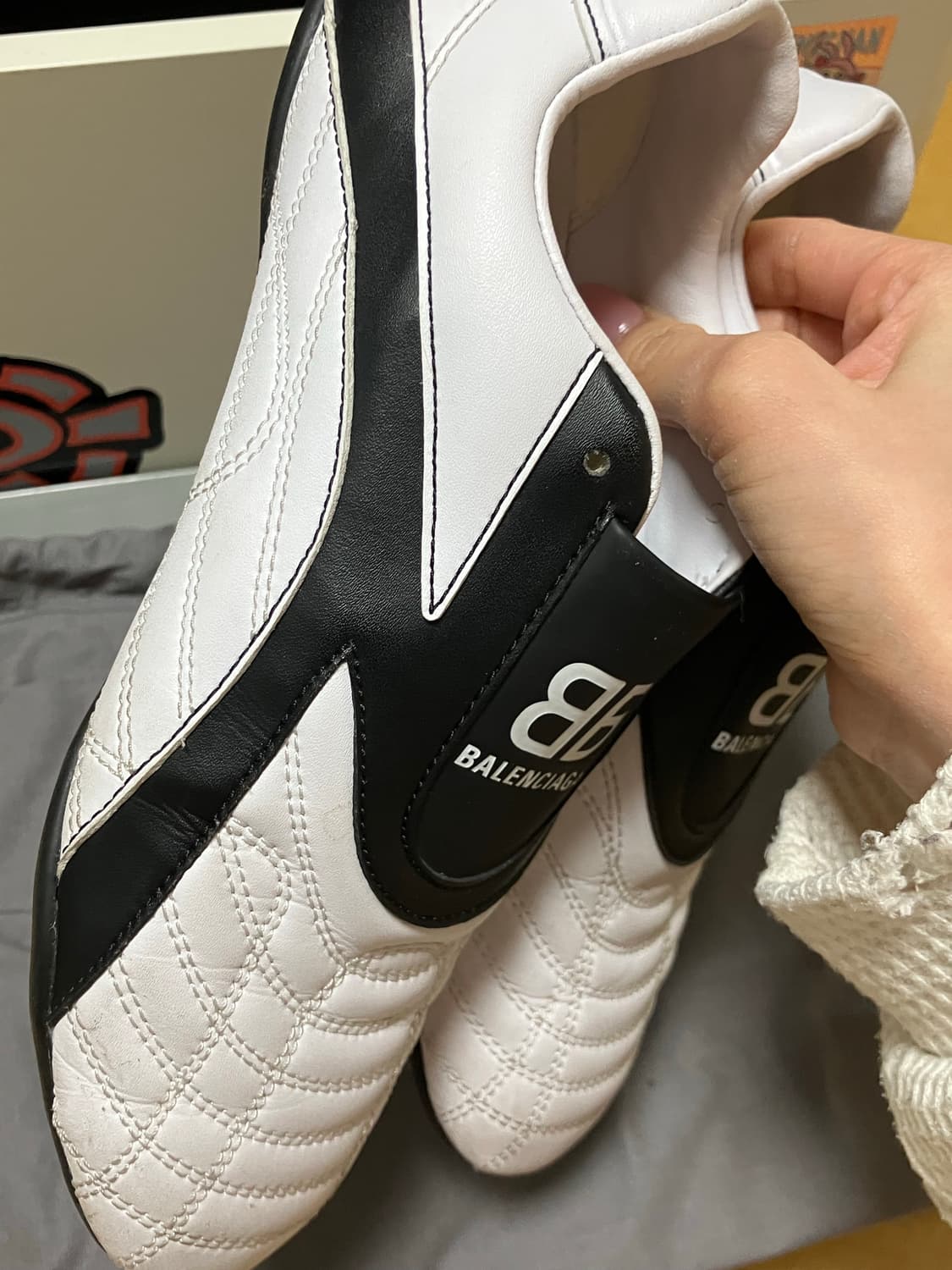 [W36] (W) 발렌시아가 젠 스니커즈 화이트 블랙 상품이미지3