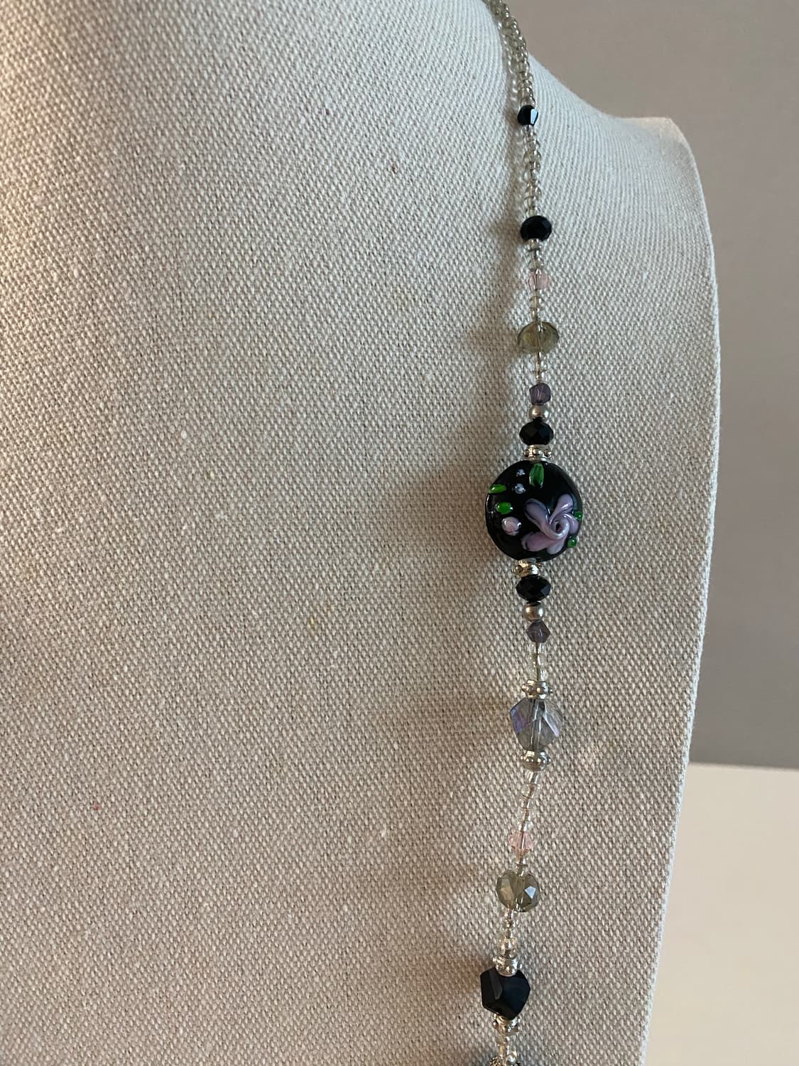 빈티지 비즈 플라워패턴 롱 목걸이 상품이미지6