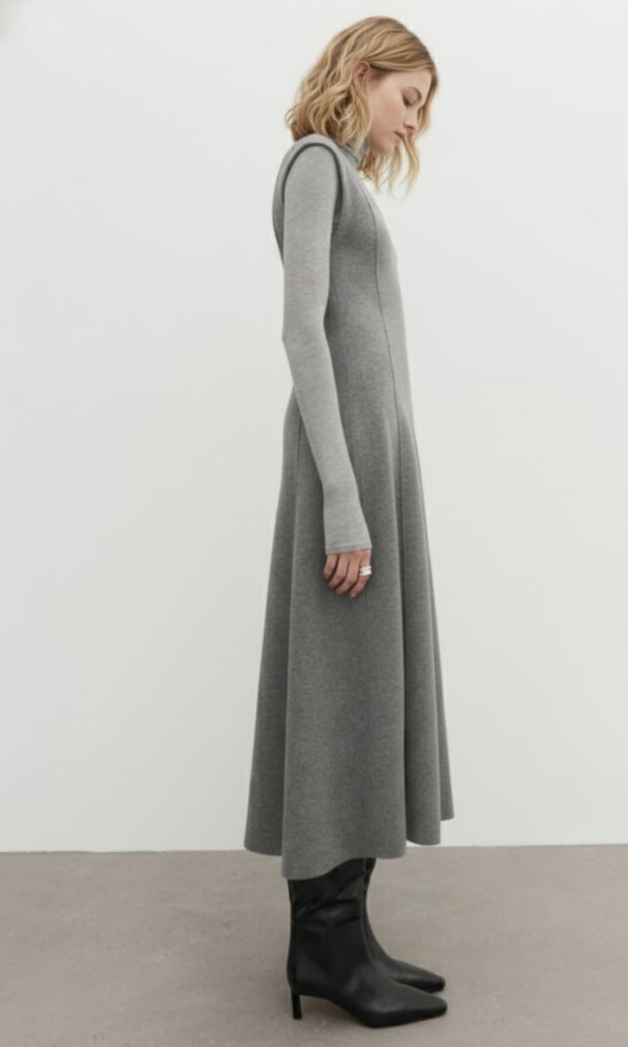 마시모두띠 스티치 디테일 플레어 롱원피스 M사이즈 상품이미지2