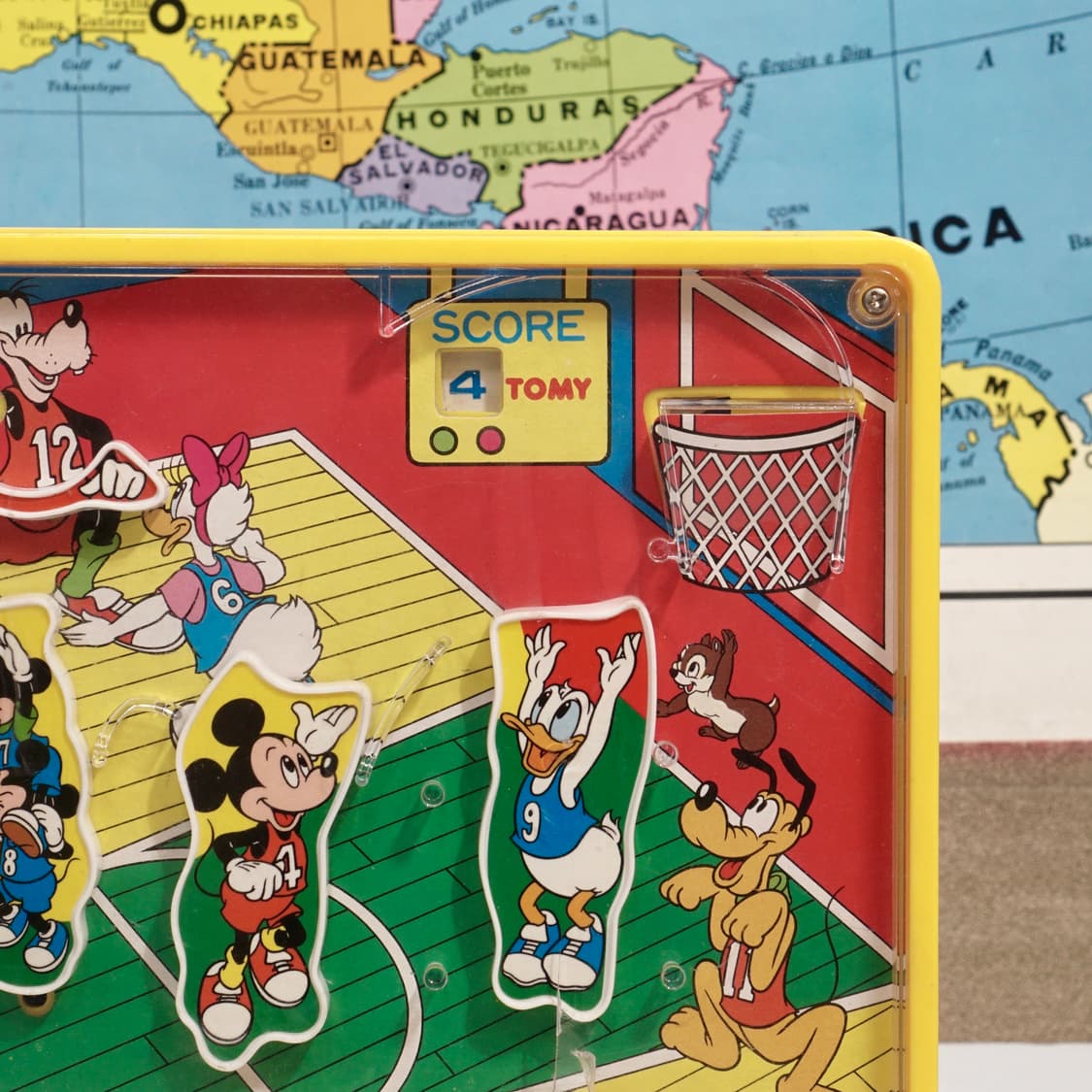 1980년 Tomy 미키마우스 농구 핀볼 게임 소품 상품이미지4