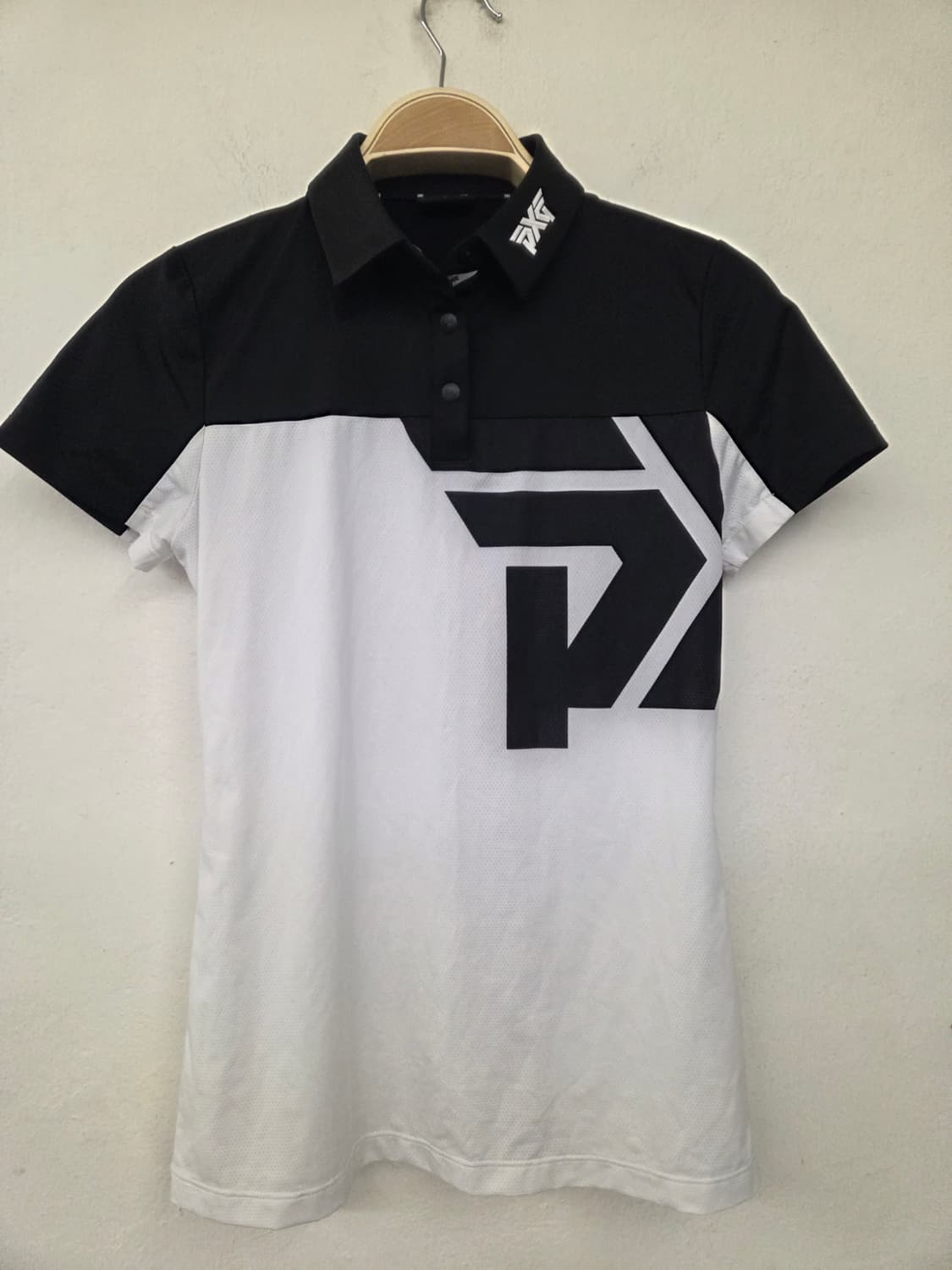 PXG 여성 골프 반팔티 S 블랙/화이트 상품이미지1