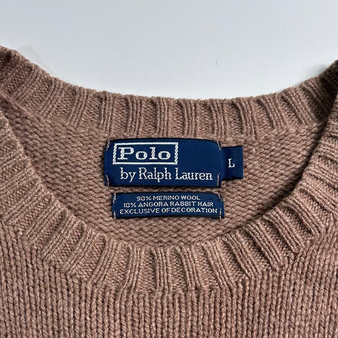 폴로 랄프로렌 메리노 울 베이지 니트  상품이미지5