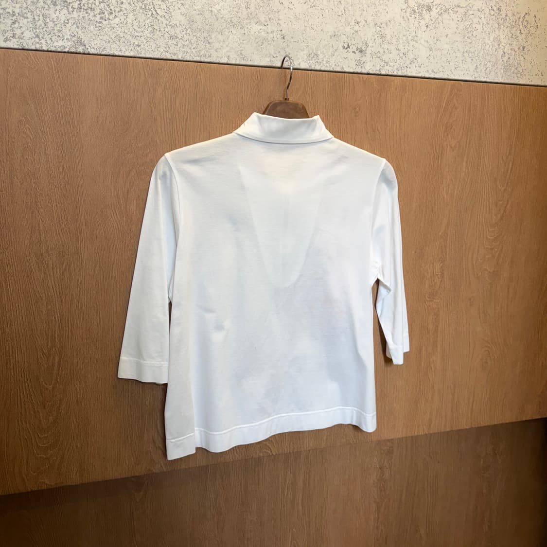 겐조 7부 PK 티셔츠 하프 집업 플라워 자수 디테일 화이트 상품이미지8