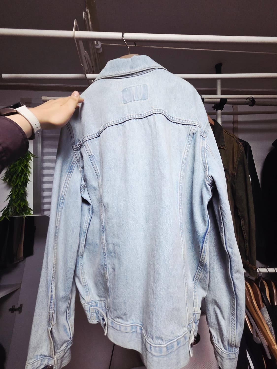 자라 데님 재킷 라이트 블루 L (100-105) 상품이미지3