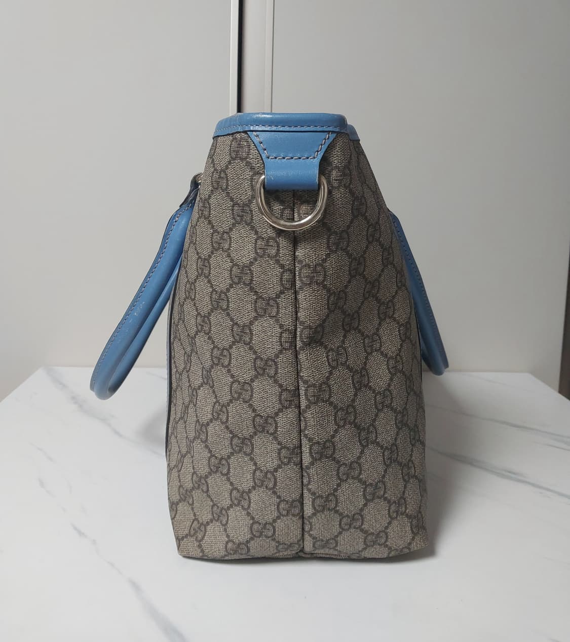 [정품] 구찌 PVC 조이 쇼퍼백 숄더백 블루 상품이미지4