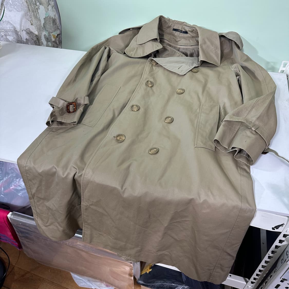 M 닥스 베이지 나그랑 롱 더블 트렌치코트 상품이미지2