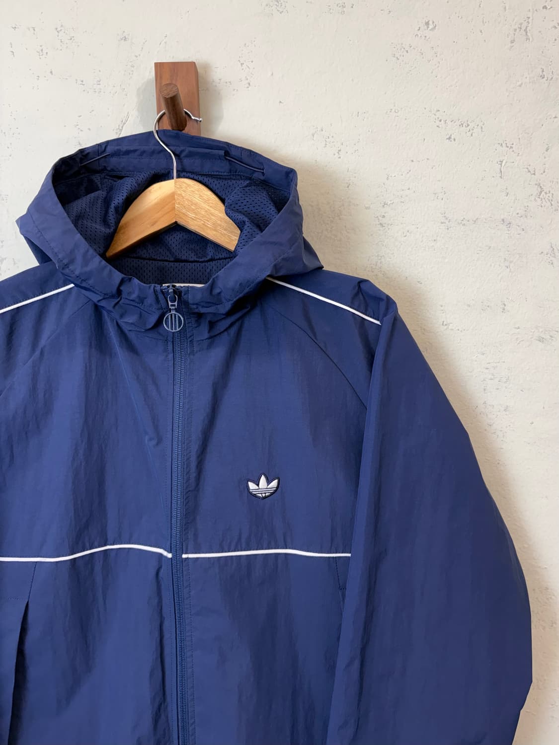 아디다스 쉘 후드 바람막이 네이비 상품이미지2
