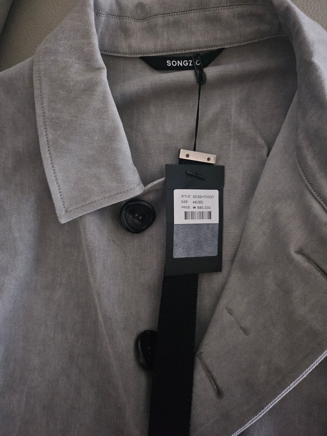 [새상품] 송지오옴므 오버핏 컬렉션 스님 반팔 셔츠 남방 46 상품이미지3