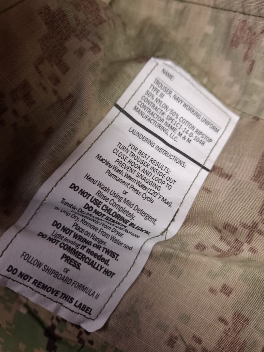 택새제품 오리지날 미해군 네이비실 전투복 2종 상품이미지8