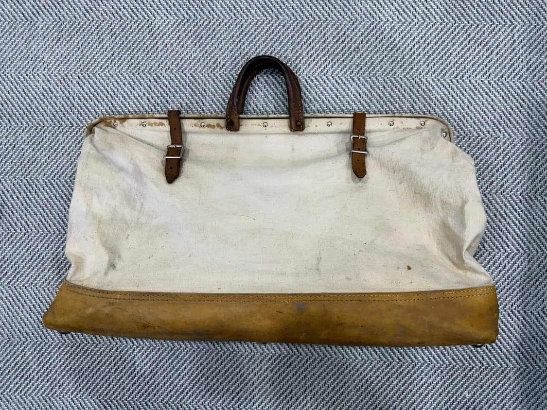 (소장용 초레어) 40-50s 캔버스 가죽백  상품이미지1