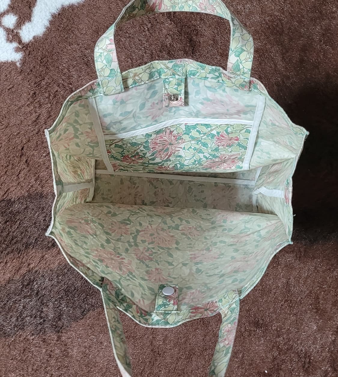 사랑스런 꽃무늬 패턴의 에코백 상품이미지4