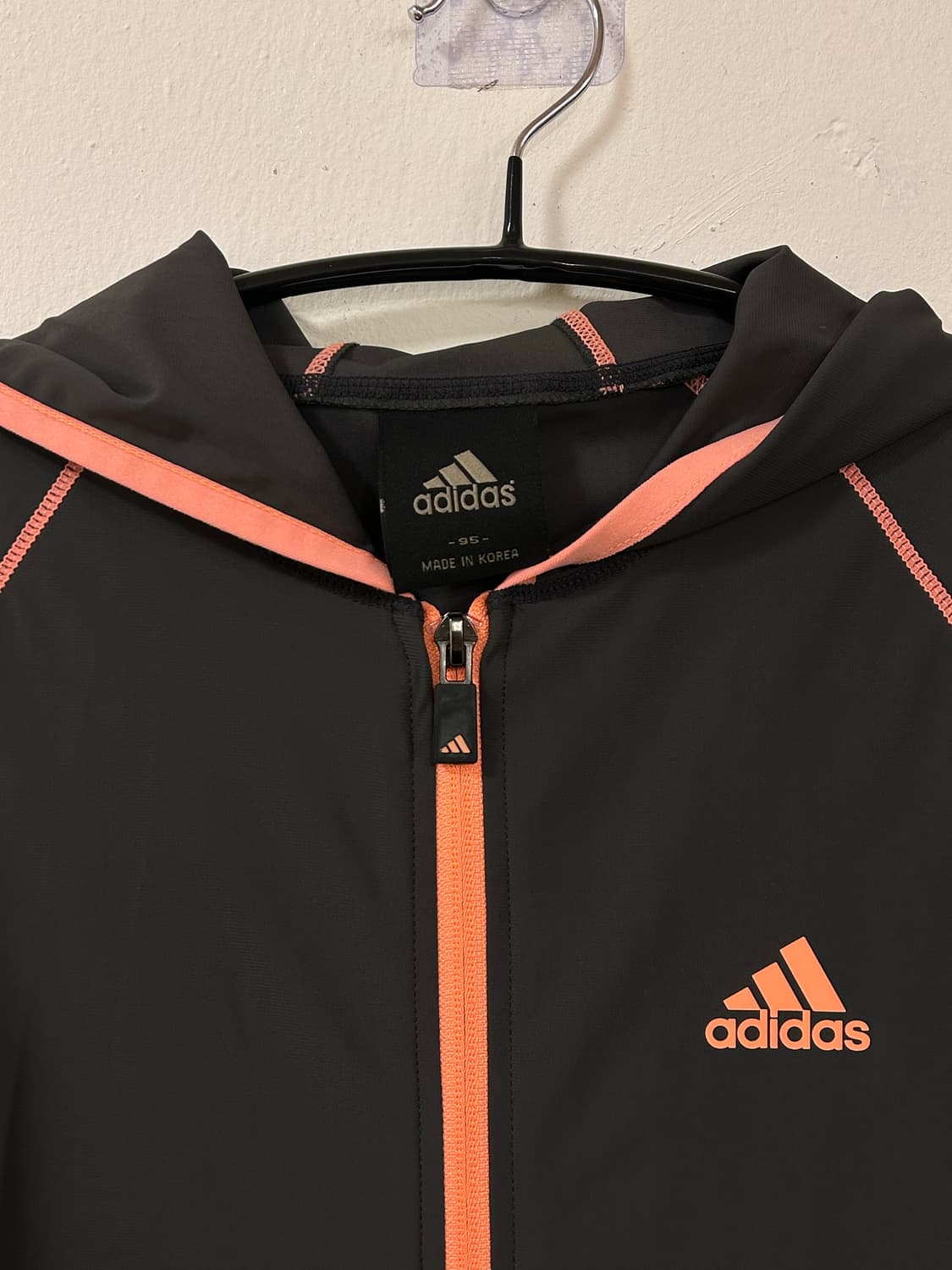 아디다스 여성 후드 자켓 95 차콜/코랄 상품이미지2