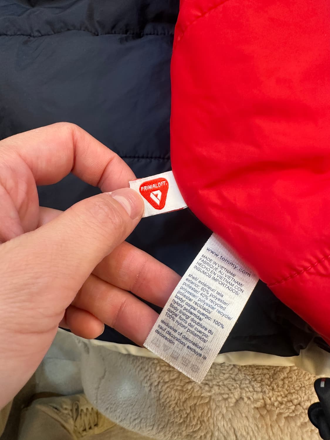 S) 타미 힐피거 올드스쿨 얇은 패딩 점퍼 상품이미지6