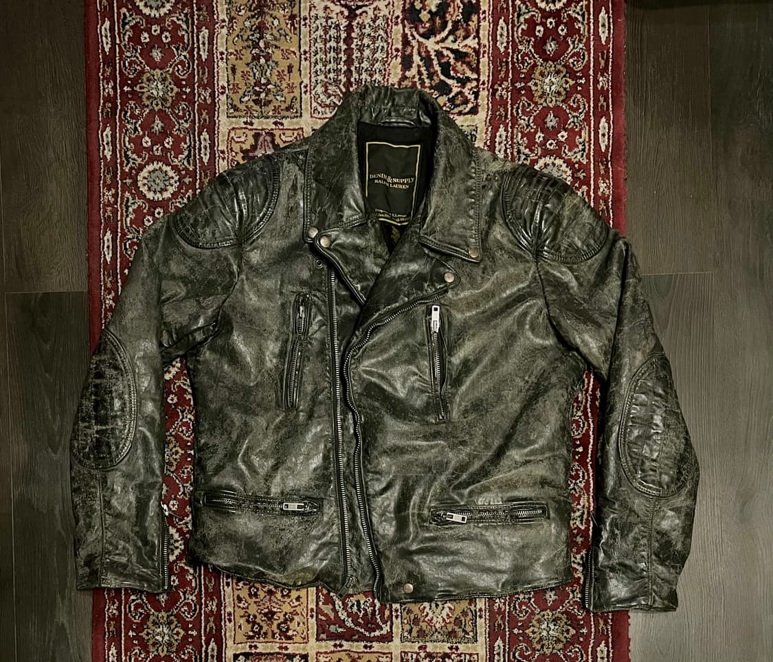 랄프로렌 데님앤서플라이 왁스드 코튼 바이커 자켓 상품이미지1